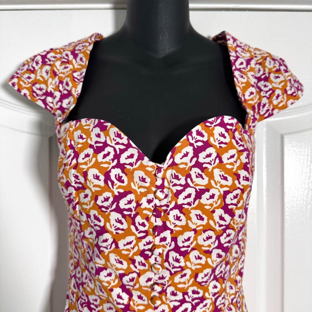 Anthropologie Maeve Cecily Fit & Flare Midi Dress NWT Size Large - Picture 2 of 12